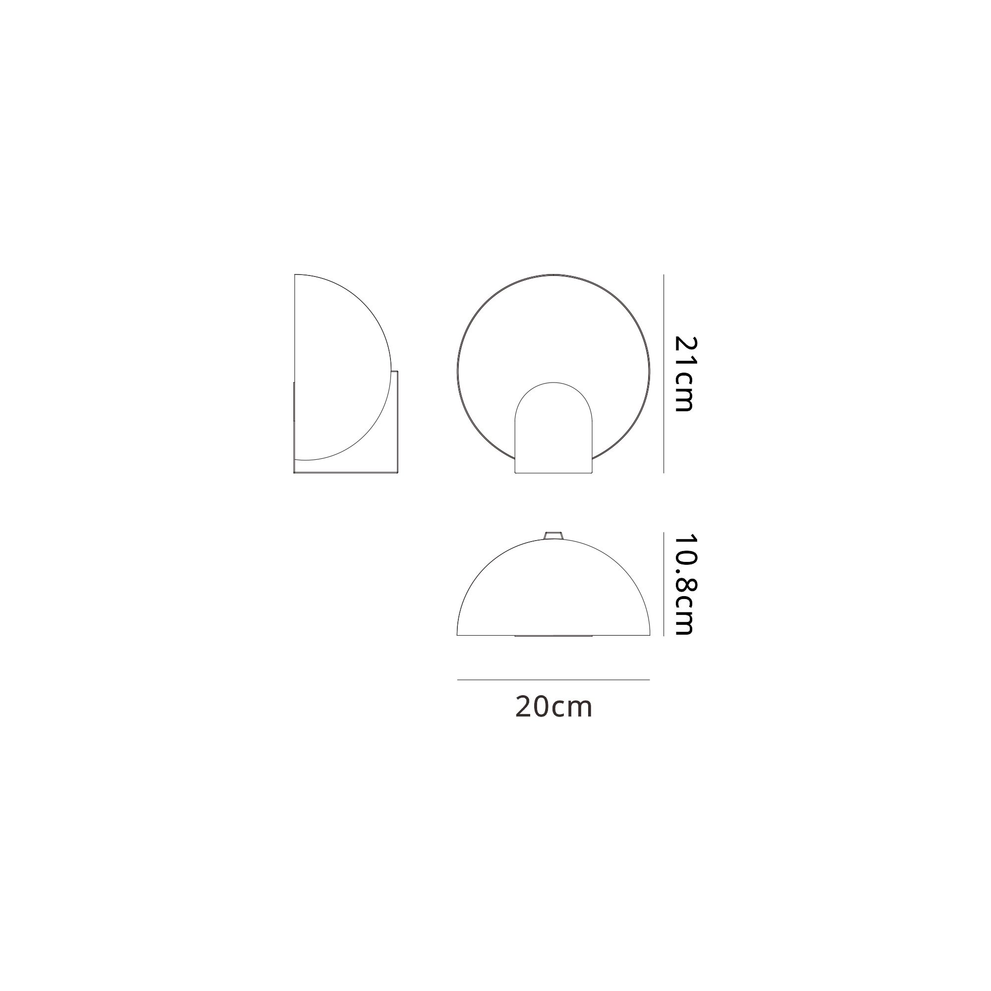 M8590  Oculo 20cm Wall Lamp 5W LED Black